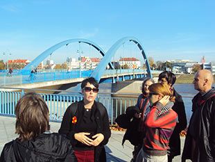 The bridge between Frankfurt and Slubice